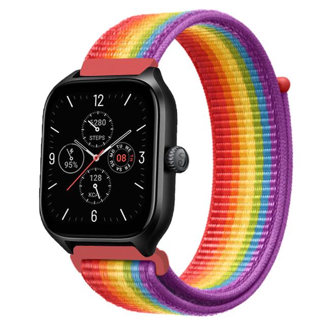 20mm 22mm Nylon Loop Band For Amazfit GTS 4/3/3pro/2e/GTS 2 Mini/GTR 4 47mm/GTR 2/Stratos 2 3 Strap For Amazfit Bip 3 Pro Correa