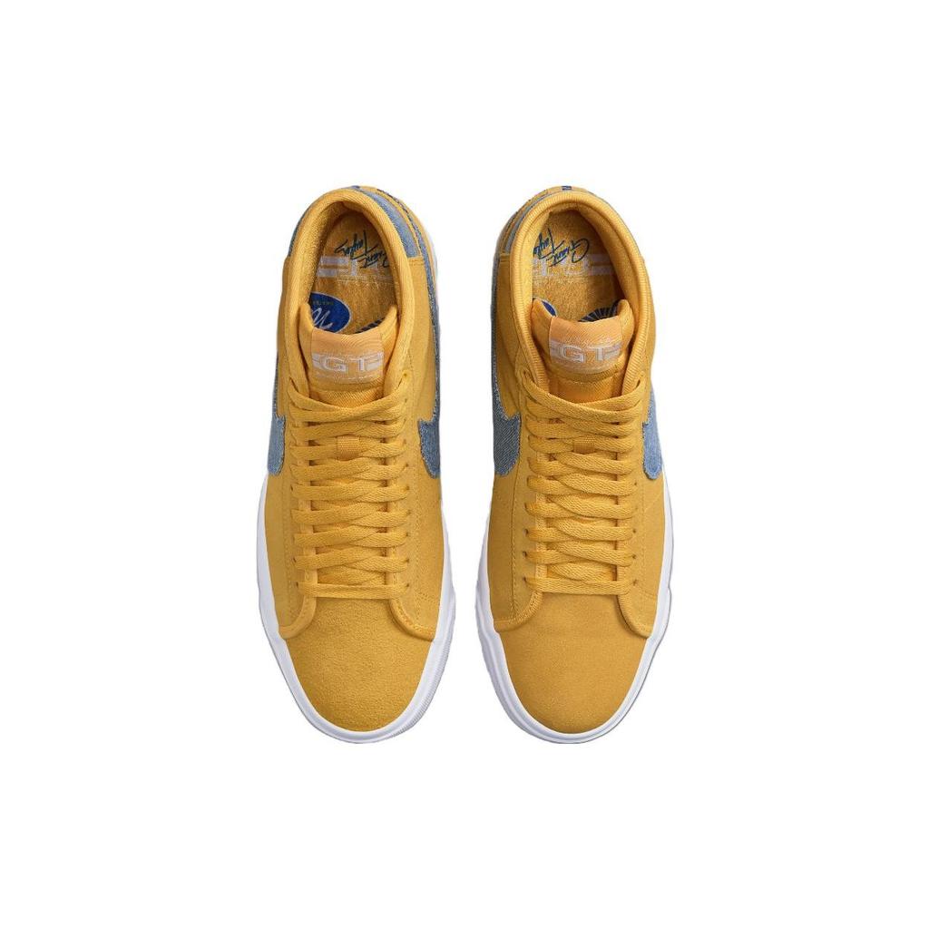 Grant Taylor x Nike Zoom Blazer Mid Pro GT SB Or Universitaire Denim Baskets Unisexe Game-Royal Blanc Noir FD0269-700