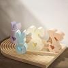 Cute Bunny Shape Candle Holder Silicone Mold Easter Bunny Candle Ornament  Decoration Accessories
