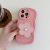 Japanese and Korean Ins Temperament Flower Bracket for iPhone17Pro Max Apple 16 Mobile Phone Case 14/15 Matte