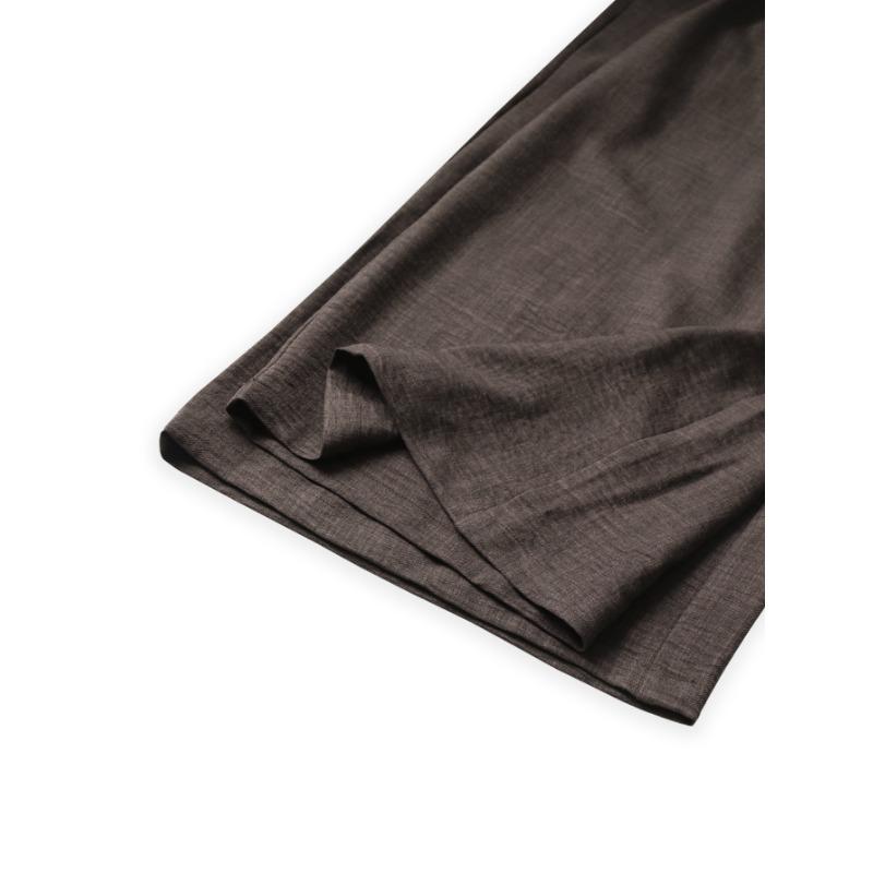 Square-neck Lotus Leaf Hem Long Pants, Plus-size Fashionable Long-sleeved Lotus Leaf Top, Wide-leg Long Pants Two-piece Set