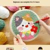 DIY Russian Punch Needle Kit: Handmade Beginner Cartoon Wool Painting