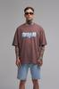 Machinist Savage AF Men's Brown Oversized Short Sleeve T-Shirt M