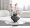 Wabi-sabi Style Retro Mottled Vase: Aged Flower Ornament for Entrance Hall or Living Room. Perfect for Dried Flowers.