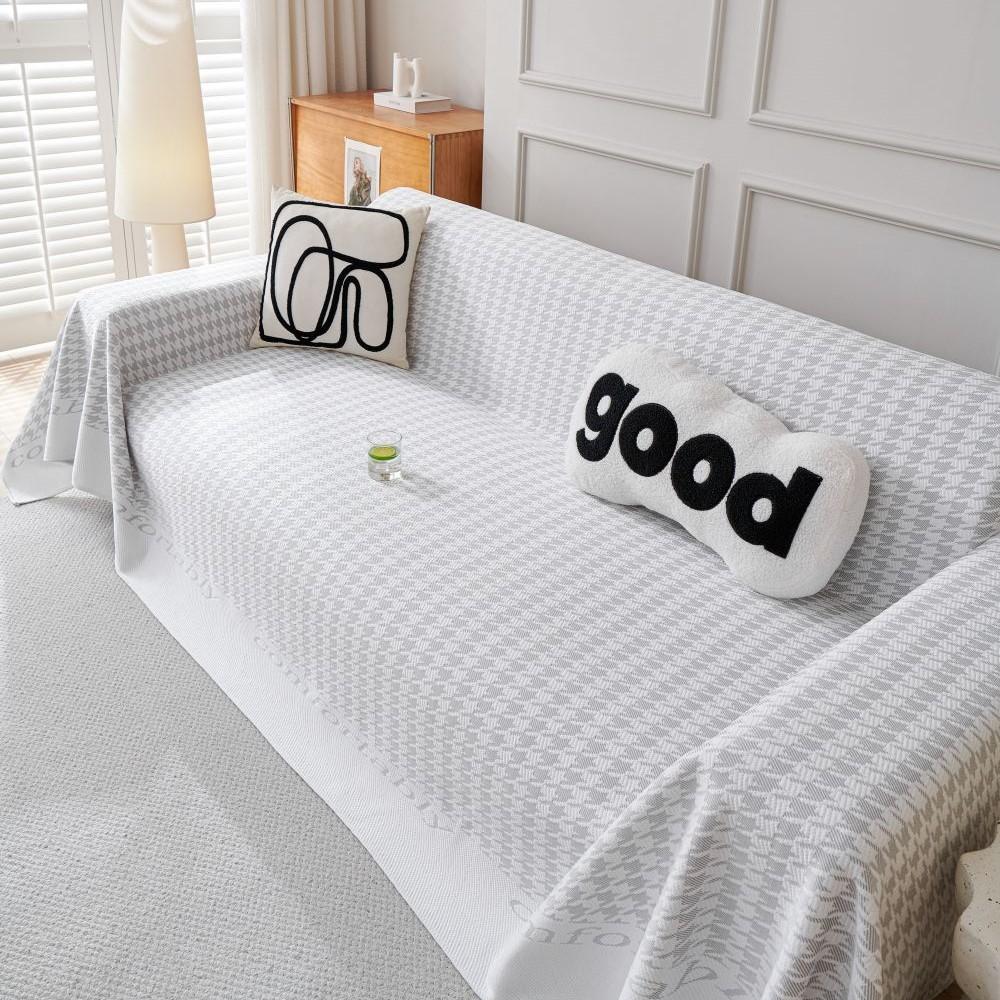 Cool Feeling Houndstooth Sofa Cover Mat Throw Blankets Living Room  Summer Camping Picnic Blanket Cover