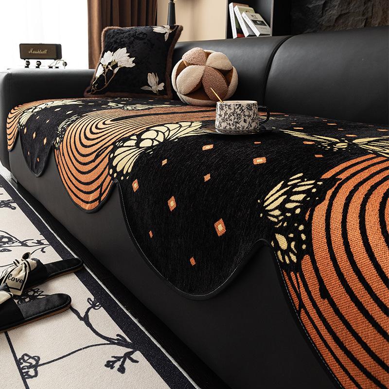 French Horse Brown High-End Pillow Cover Living Room Sofa Light Luxury Light Luxury Sofa Cover Sofa Towel Sofa Cushion