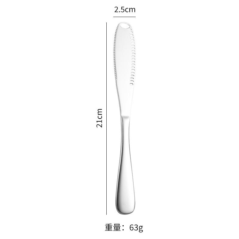 Stainless steel butter knife with hole 430 cheese spreader knife bread jam knife ins cheese scraper