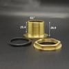 Various 1/2" 3/4" 1" BSP Male Brass Water Tank Bulkhead Pipe Fitting Connector Coupler Adapter Home Garden Hole Drainer