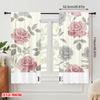 2pcs 2D Flat Printing Curtain Floral Roses Hope Polyester Without Electricity Holiday Decorations for Outdoor and Home Garden