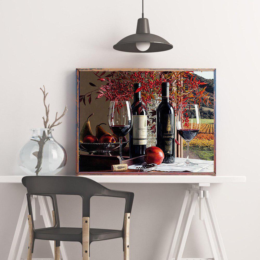 Diamond Painting Kits Fruits and Wine Diamond Embroidery Painting Kitchen Decoration Mosaic Pattern