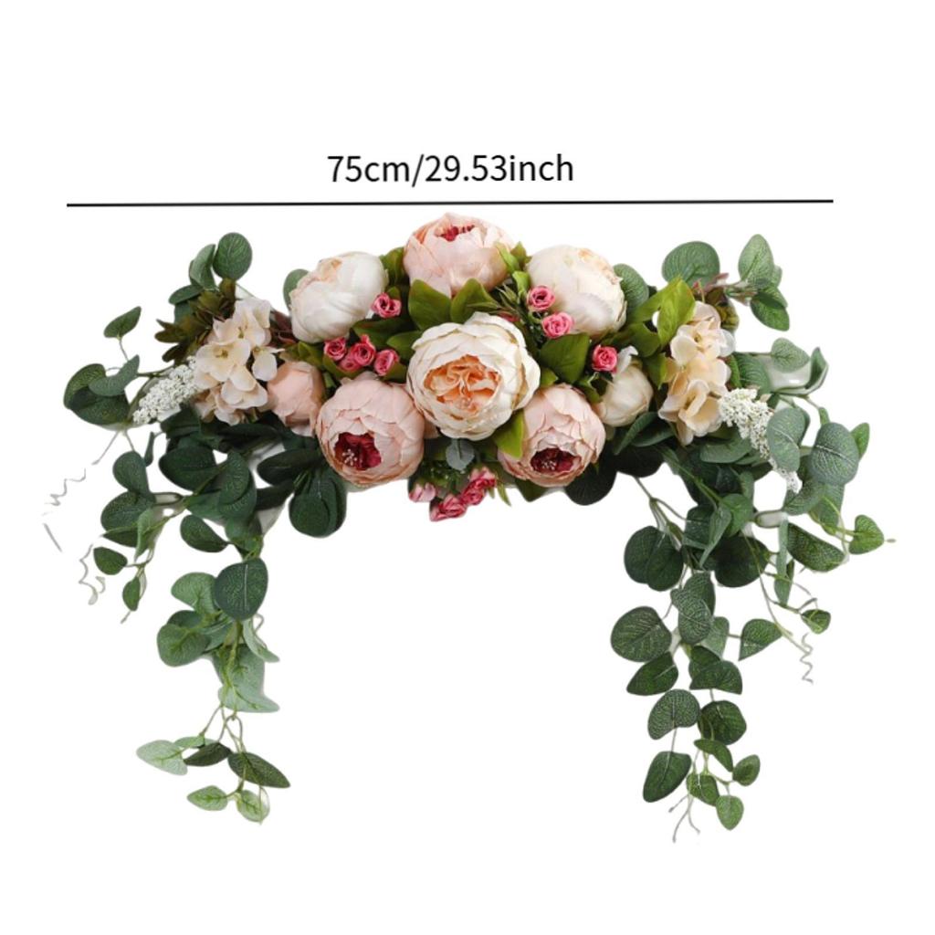 Wedding of flowers decor a rustic artificial flower with green leaves for the