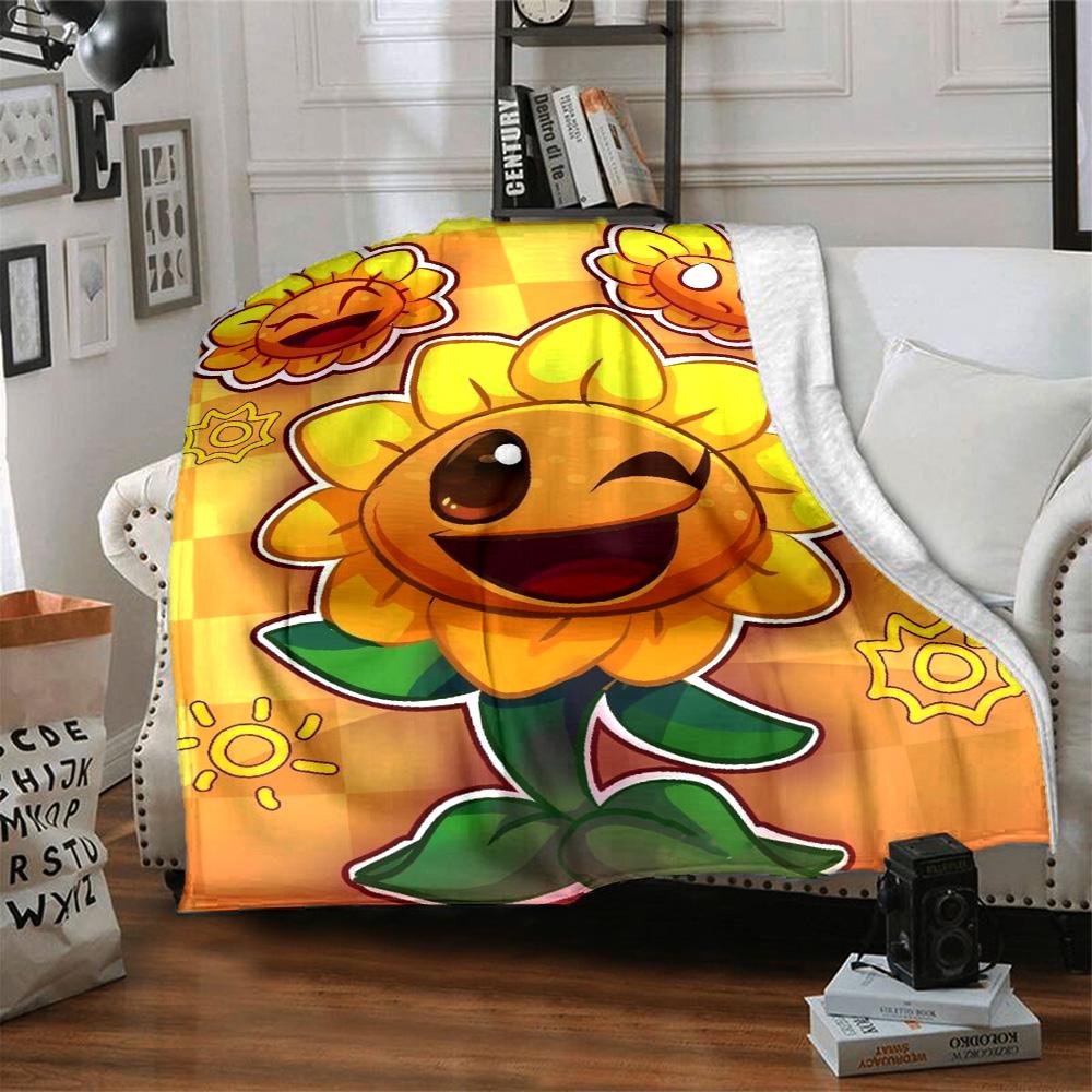 Plants Vs. Zombies Blanket Durable Comfort Perfect for Bedding Bed Chair for All Seasons Warmthful Decor Unique Gift for Family and Friends Camping