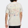 Adidas T Shirts Men's Beige Crew Neck Moderate Straight Fit IB9425