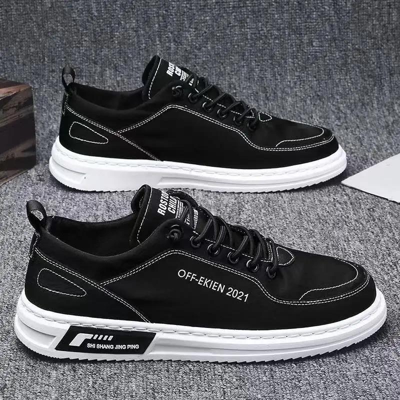 Men Sneakers Casual Breathable Walking Flats Lace-up Skateboard Trainers Fashion Lightweight Man Vulacnized Shoes Canvas Shoes