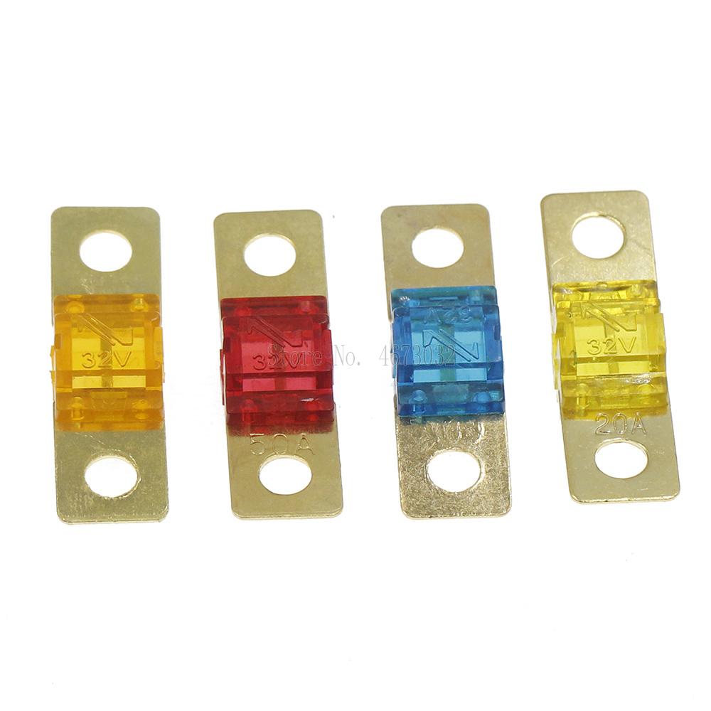 ANS FUSE 20A 30A 40A 50A 60A 70A 80A 100A 125A 150A 175A ANL Gold Plated Stud Car Fuses Mini Car Stereo Audio AFS Fuse Fuse Holders1