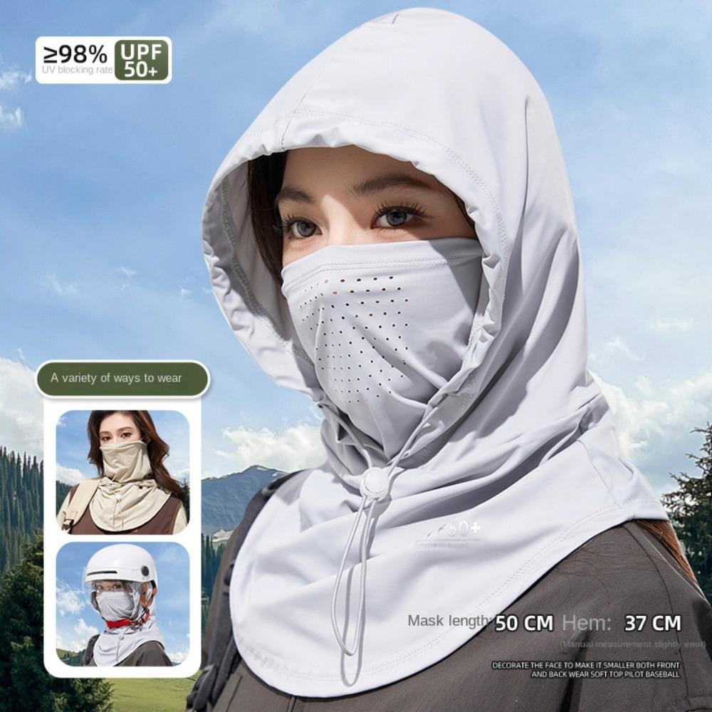 Dual Use Cycling Uv Protection Masks Adjustable Sunscreen Full Face Cover  Outdoor