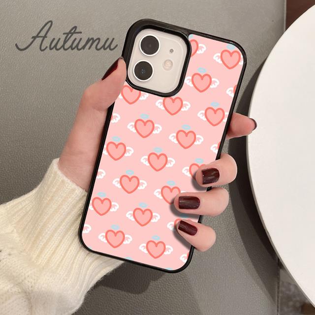 Valentine Day hearts pattern Phone Case for iPhone 17 Air 15 16 11 12 13 14 Pro Max Plus coque Fundas Shell