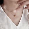 Fashion Zirconium Necklace Round Pop Love Language Collarbone Chain Simple Accessories Internet Celebrities