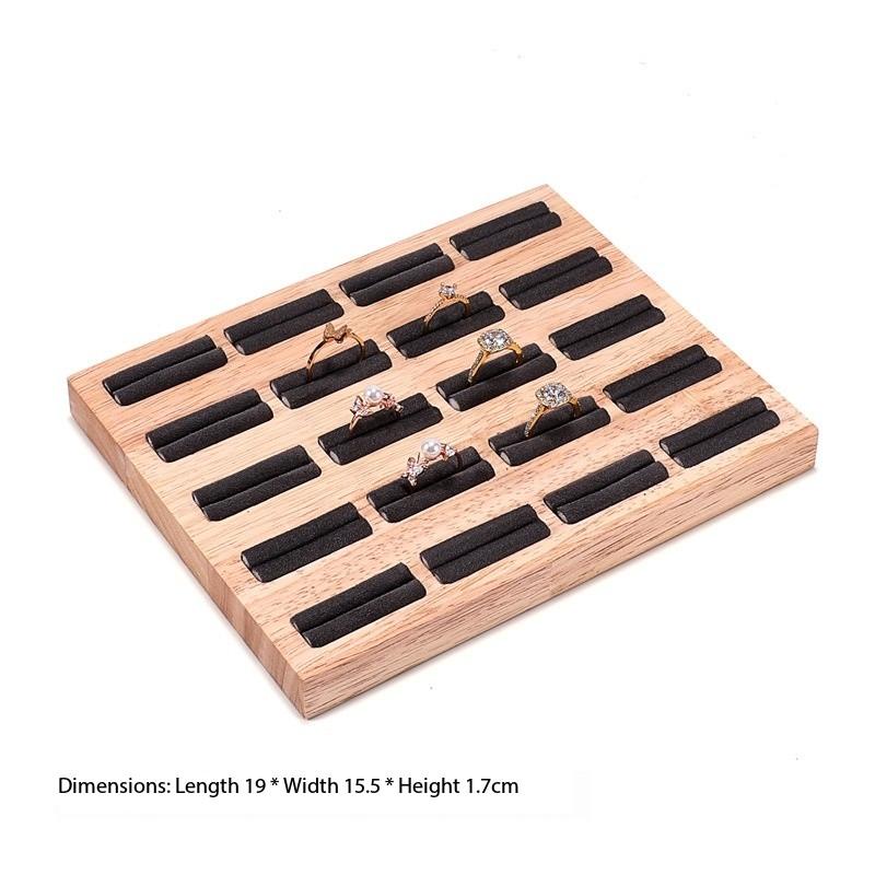 Solid Wood Jewelry Display Tray Ring Earrings Plate Earing Card Jewelry Counter Display Props Rack  Jewelry Boxes and Packaging