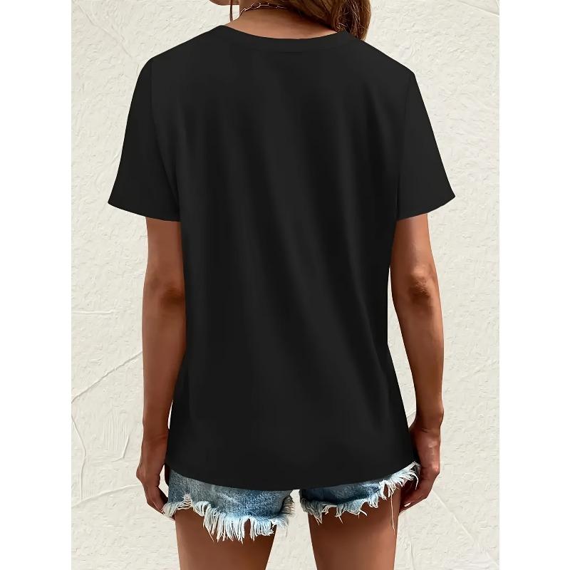 Women Creative Letter Print T-Shirt