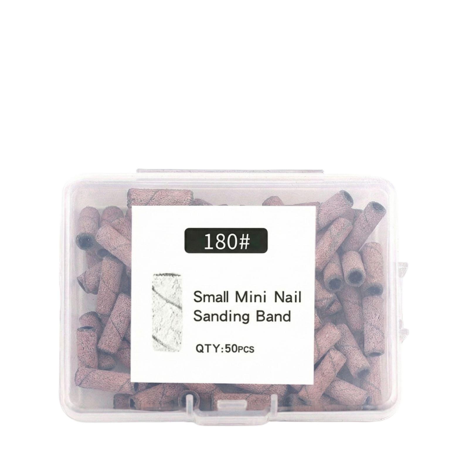 

3mm Mini Nail Sanding Bands 80 Grit 50 Pieces Nail Drill Accessories for Manicure Pedicure Nail Art Tools One Size