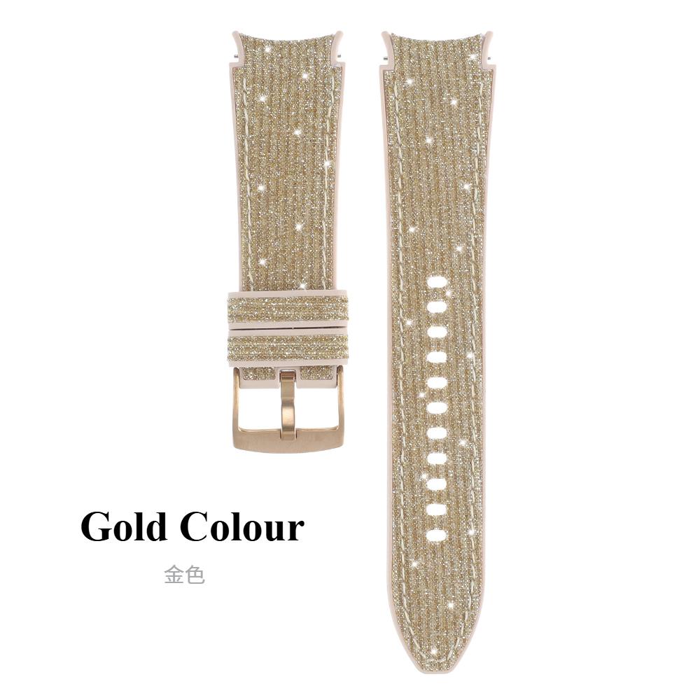 No Gaps Band For Samsung Galaxy Watch 7 40mm/44mm Glitter Gradient Color Bracelet Galaxy Watch7 FE 6 4 Classic/5 Pro 45mm 43mm 46/47mm Silicone Strap