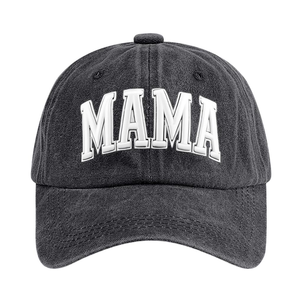 Washed Cotton Printed Hat For Vintage Baseball Cap And Soft Top Hat