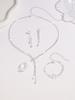Elegant Rhinestone Zirconia Necklace & Jewelry Set for Bridal & Evening Wear