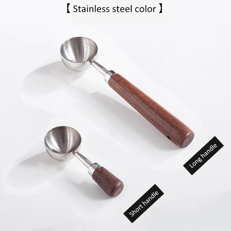 

1 шт. деревянная мерная ложка из нержавеющей стали 304 для кофейных зерен, совок для выпечки, кулинарии, измерительные инструменты, бытовые кухонные принадлежности Short handle-15ml