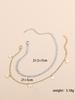 18K gold bohemian cross double love multi-layer anklet 3 set beach ocean wind