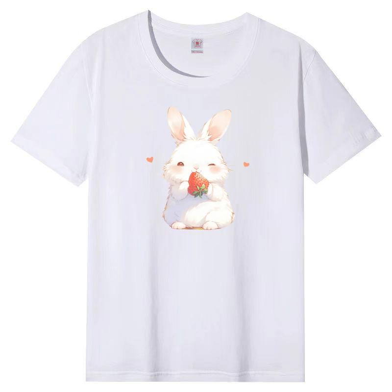 Summer New Short-sleeved T-shirt Female Cotton Loose Korean Cartoon Printing Half-sleeved Blouse