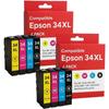 Pack de 8 Cartouches Compatibles EPSON 34XL pour Imprimantes WF 3720DW, 3720DWF, 3725DW &amp; WorkForce Pro 3720DW, 3720DWF, 3725DW