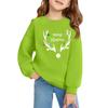 Christmas Day Girls Round Neck Pullovers For Kids Printed Baby Tops