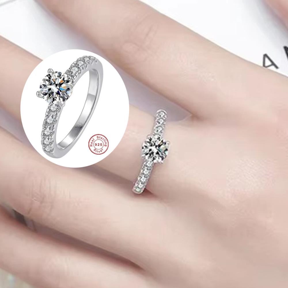 Cbtb Exquisite D Colur 1-3 Carat Moissanite Four Claw Ring for Women Wedding Eternal Jewelry