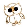 Modern Owl Brooch Elegant Zinc Alloy Lapel Pin Comfort Wear Jewelry Gift For Her Him With Double Color Avaliable