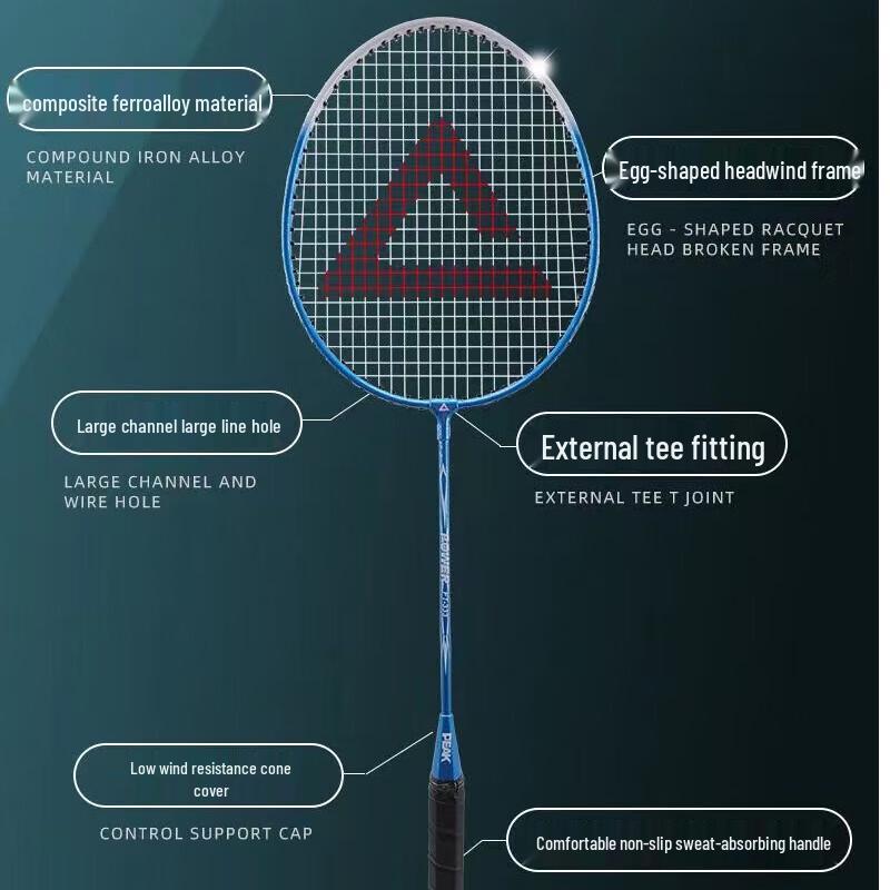 PEAK All-Round Training Badminton Racket Pair