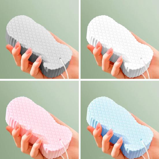 Reusable Bath Scrubber Gentle Skin Scrubber with Lanyard Efficient Exfoliation Dead Skin Remover Universal Skin Type Bath Accessory
