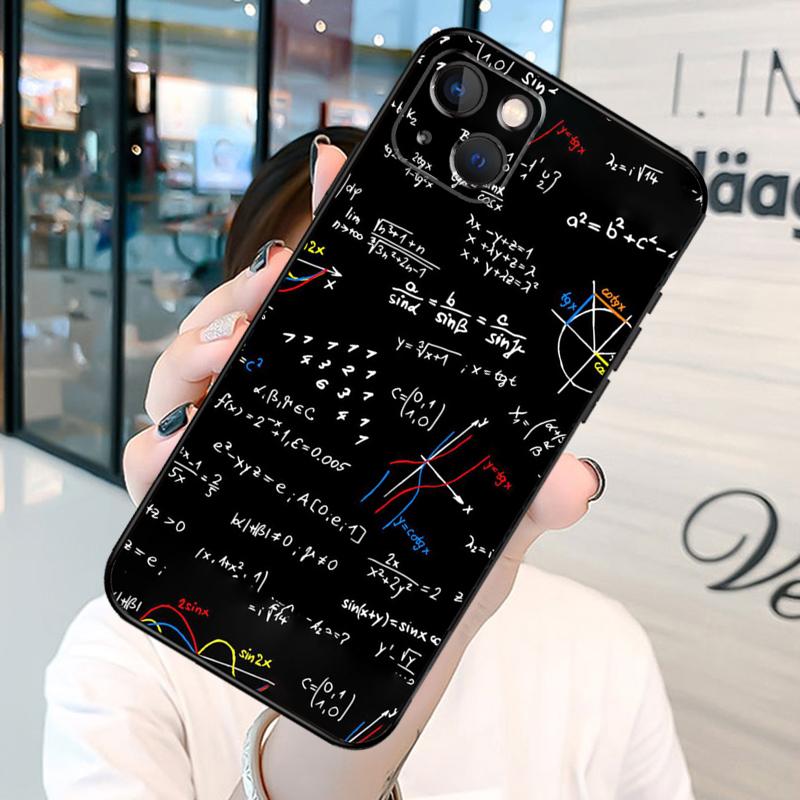 Physics Math Formula Equation Bumper Phone Case For iPhone 11 12 13 14 15 16 Pro X XR XS Max Plus Back Cover