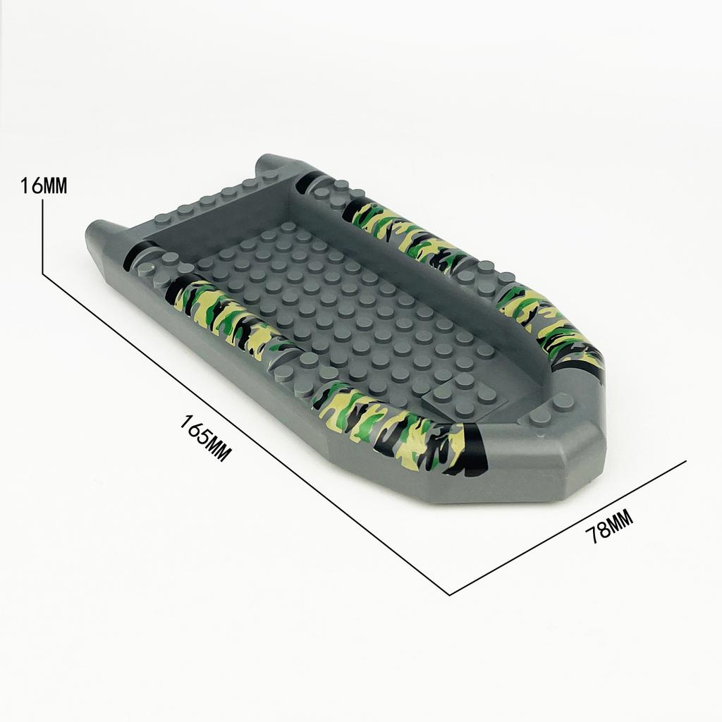 MOC Military War Accessories WW2 Soldier Building Blocks Roadblock Motorcycle Case Container Bag Brick Toy