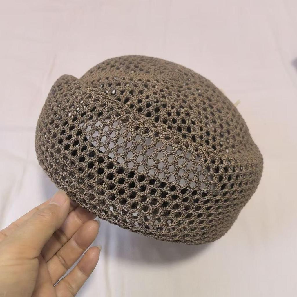 Sommer Schwarzer Koreanischer Stil Atmungsaktives Barett - Vielseitige Lässige Malerhut für Damen, der das Gesicht schmaler wirken lässt