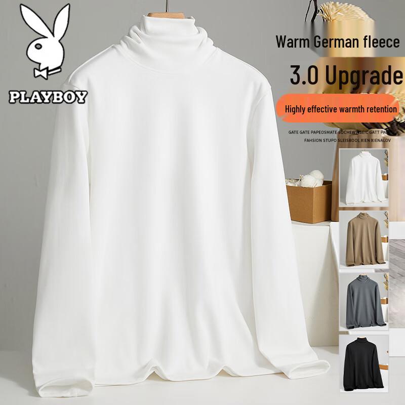 PLAYBOY Men's De Velvet Double Collar Casual Sweatshirt