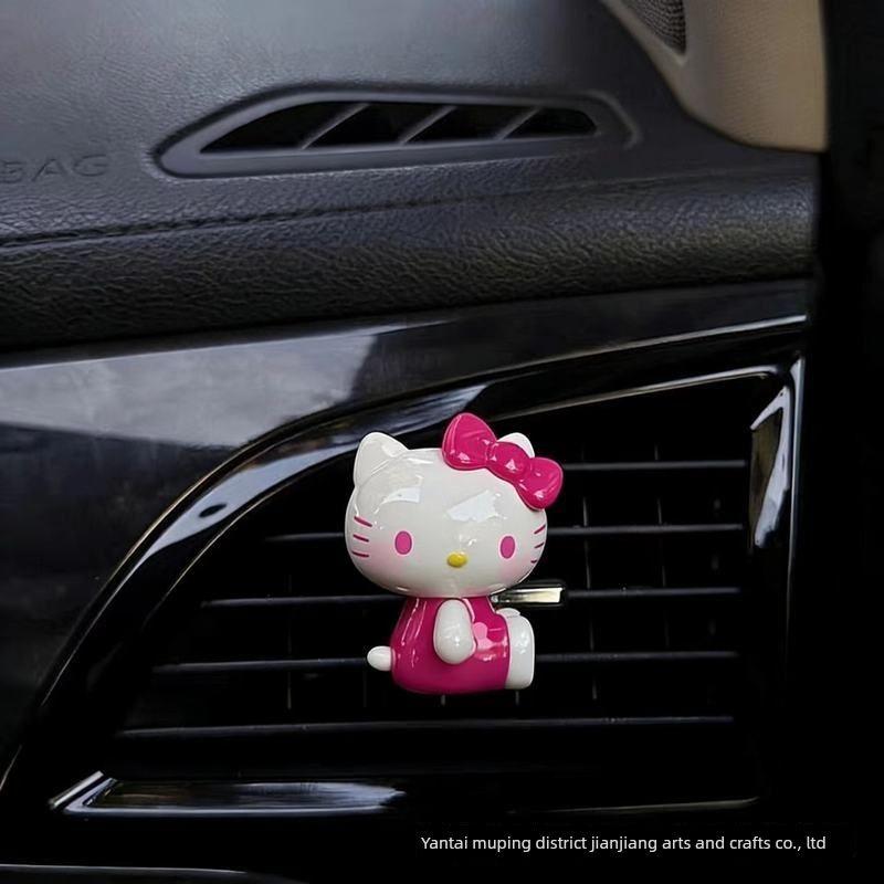 Kt Cat New Car Air Freshener Cartoon Perfume Diffuser Stone Car Vent Decoration Car Interior Accessory Ornament Fragrance