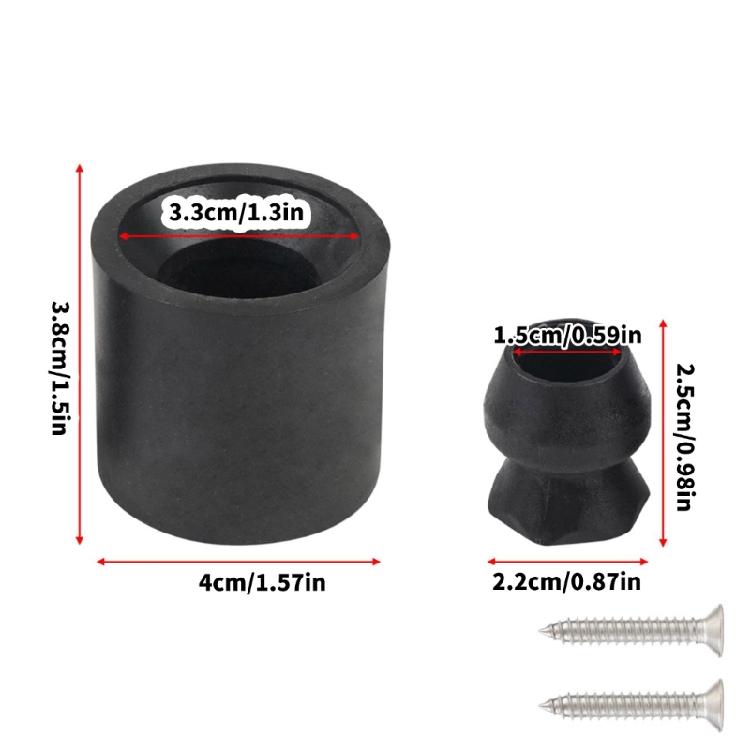 Zestaw 4 uchwytów do drzwi przyczepy Zestaw Odporne na zużycie gumowe zderzaki Długotrwałe ulepszenia zderzaków przyczepy dla bezpiecznego dopasowania