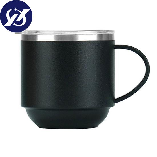 Yousheng 330ml Insulated Cup with Handle Double Wall 304 Stainless Steel Winter Indoor Tea Coffee Drinking Thermal Mug for Daily Use