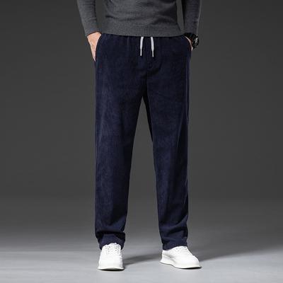 Spring and Autumn Comfortable Casual Straight Loose Corduroy Stretch Men's Trousers Plus Size