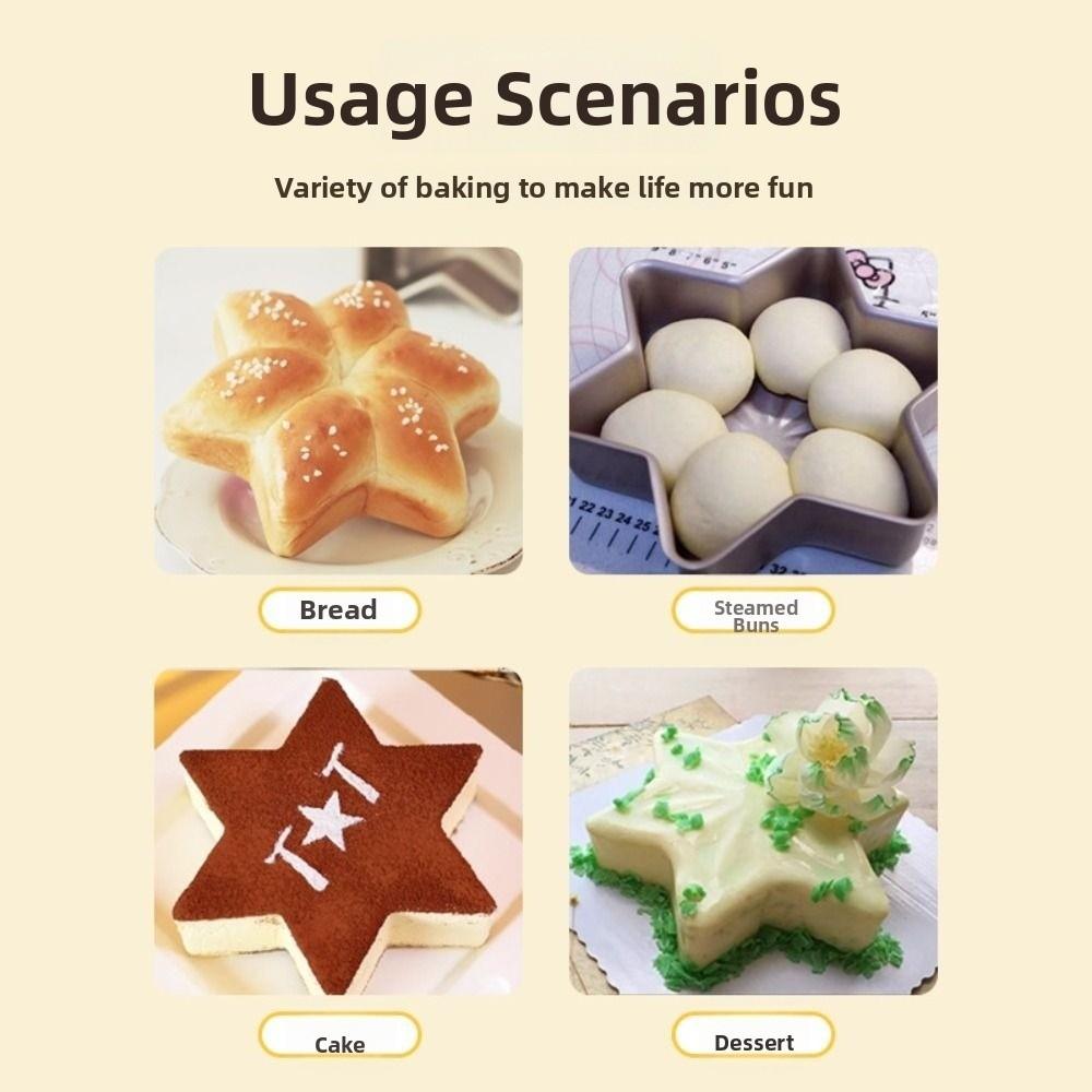 Carbon Steel Star Shape Cake Pan Creative Multifunction Non-stick Baking Pan Easy Release Reusable Baking Tray Dessert Making