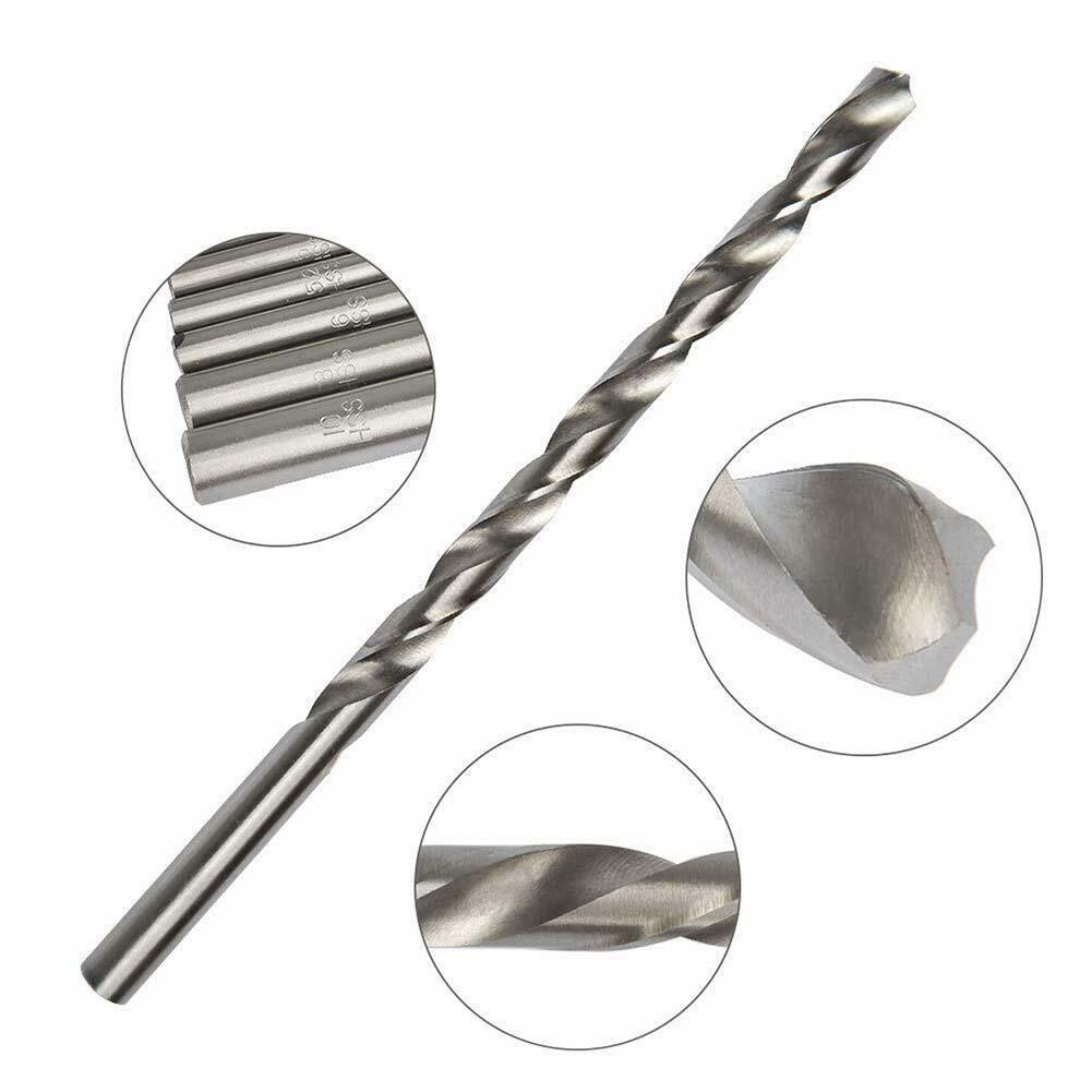 200mm Long High Speed Steel Drill Bits Set of 4 for Metal Drilling