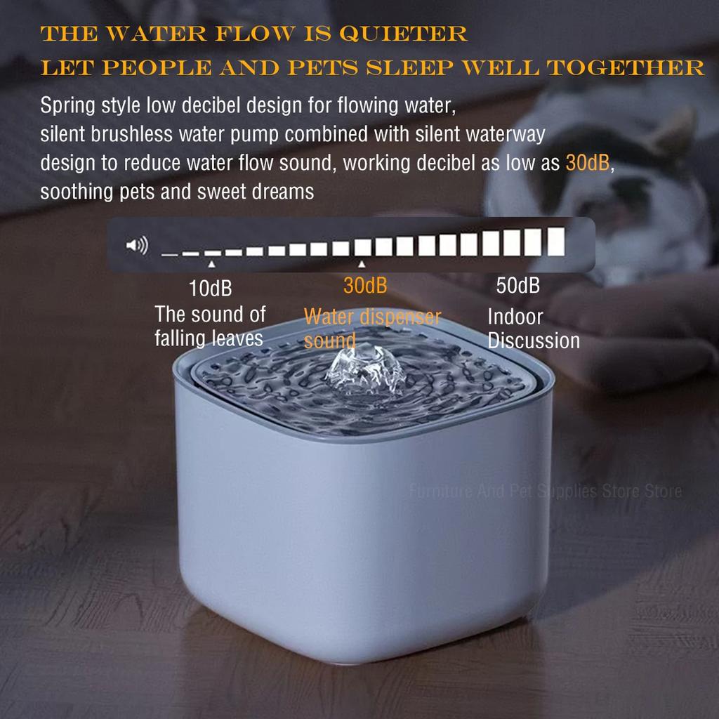 3L Cat Water Fountain Auto Recirculate Filter Large Capacity Filtring Cat Water Drinker USB Electric Mute Cats Water Dispenser