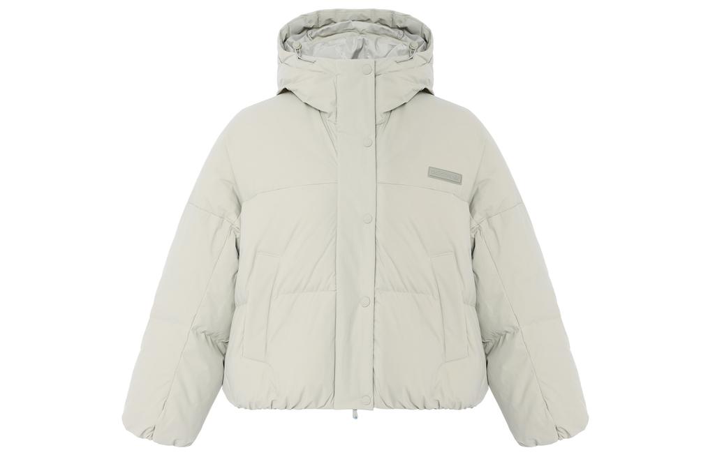 Women's Jacket Adidas Originals Trefoil Down Jacket Women's Light Sesame Earth Gray