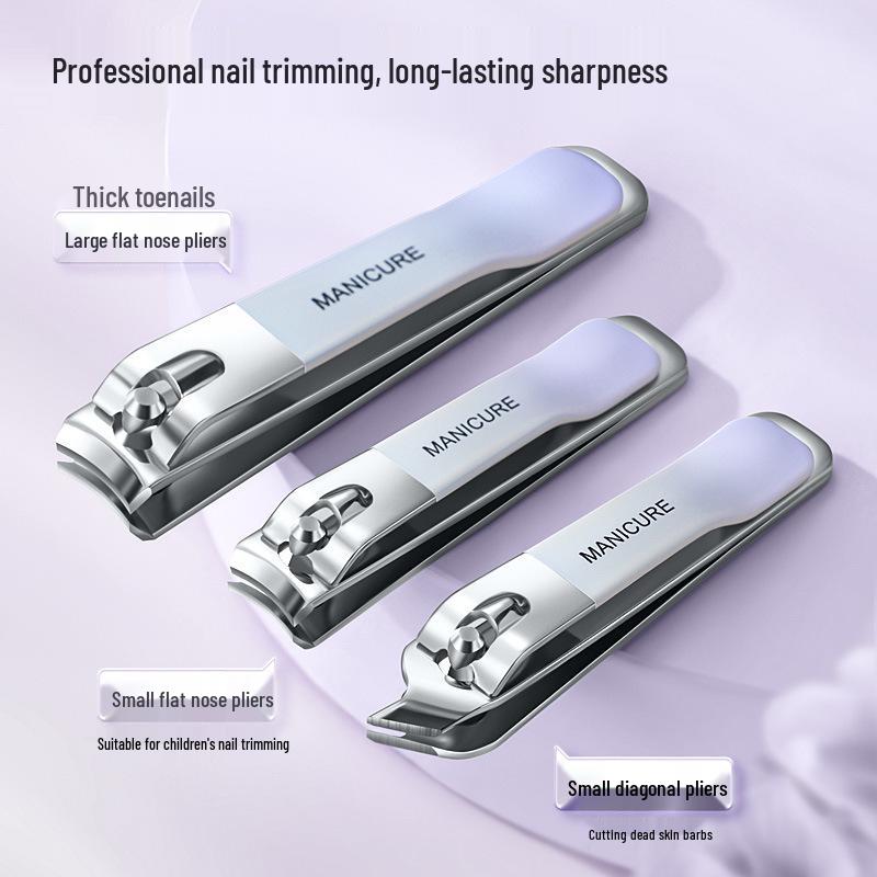 Gradient Nail Clippers Set - 10-Piece Manicure Tools in PU Leather Case, Portable & Stylish